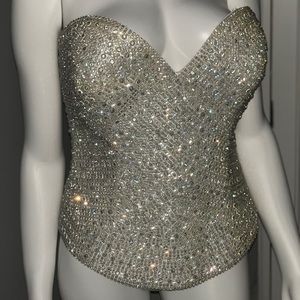 Starline Rhinestone Corset Hard White Medium 34